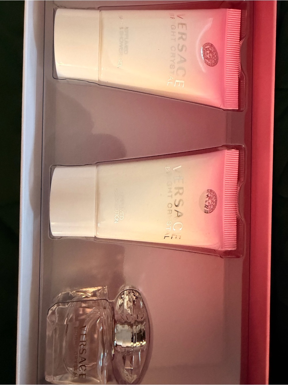 Versace Bright Crystal Pink Body Lotion and Fragrance Gift Set
